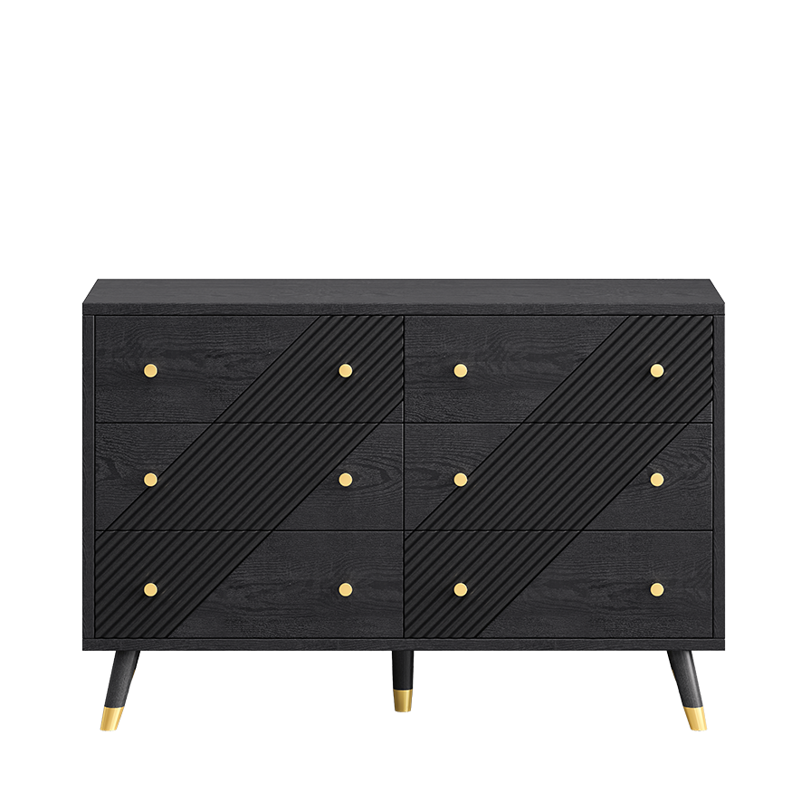 Obsidian 6-Drawer Dresser